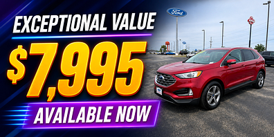 Ford Edge advertisement created around a real uploaded vehicle photo with SignSparkAI